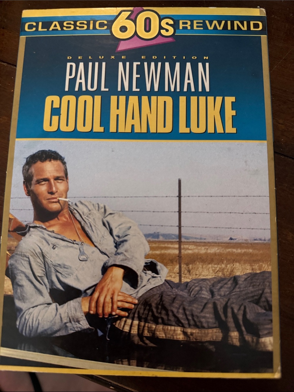 Paul Newman Cool Hand Luke Deluxe Edition VHS - Blue/Yellow Cover